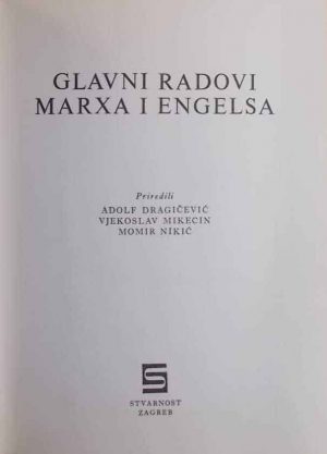 Glavni radovi Marxa i Engelsa