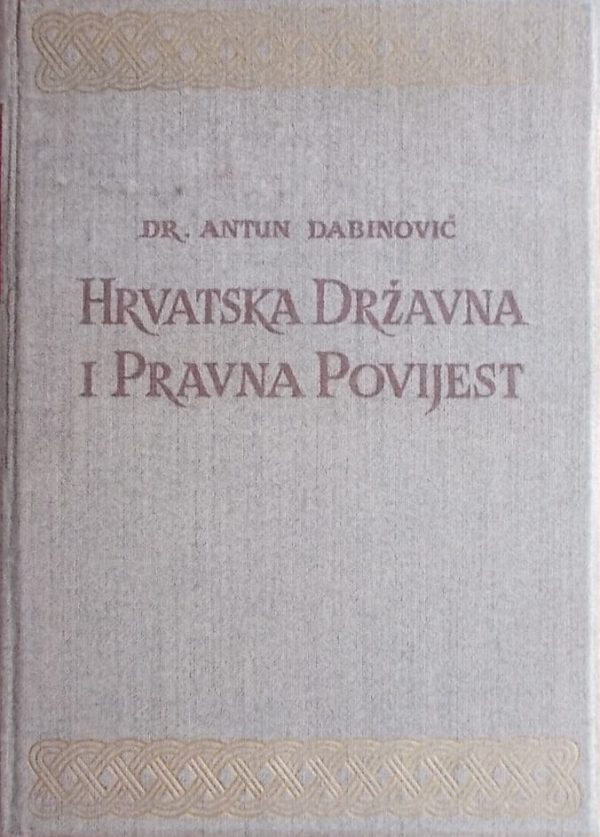 Dabinović-Hrvatska državna i pravna povijest