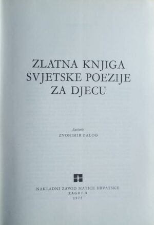 Balog: Zlatna knjiga svjetske poezije za djecu