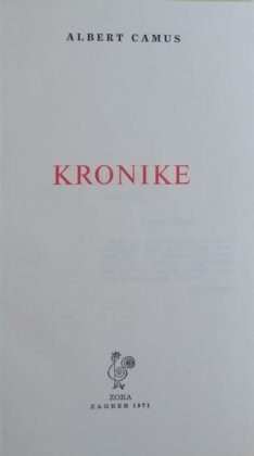 Camus: Kronike