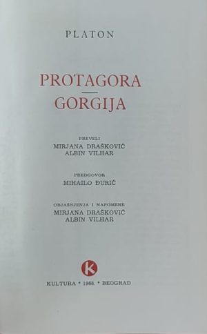 Platon: Protagora / Gorgija
