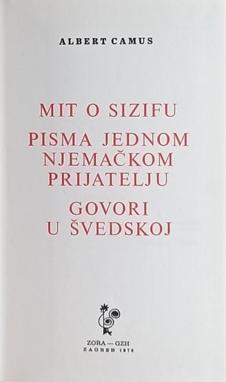 Camus-Mit o Sizifu Pisma