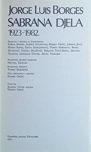 Borges: Sabrana djela 1923-1982.