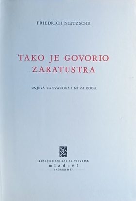 Nietzsche-Tako je govorio Zaratustra