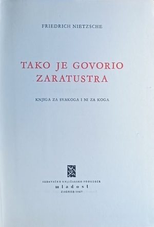Nietzsche-Tako je govorio Zaratustra