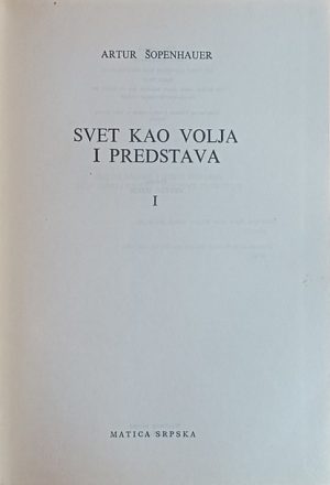 Šopenhauer-Svet kao volja i predstava