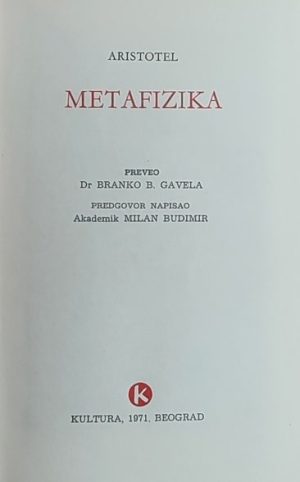 Aristotel-Metafizika