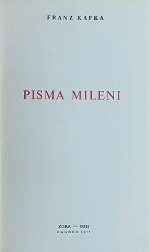Kafka-Pisma Mileni