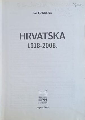 Goldstein: Hrvatska 1918-2008.