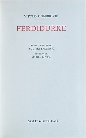 Gombrovic: Ferdidurke