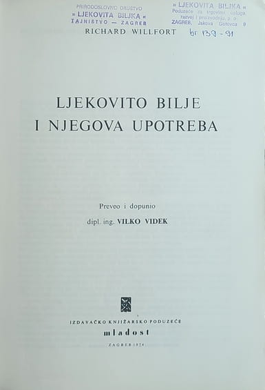Willfort: Ljekovito bilje i njegova upotreba